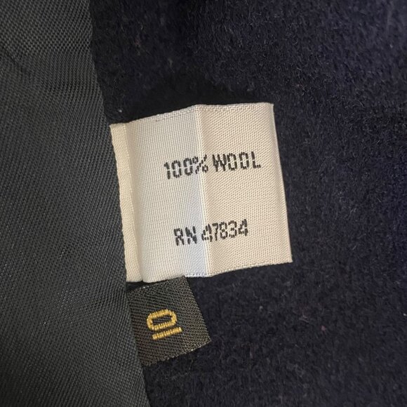 Vintage Mackintosh Double-Breasted 100% Wool Peacoat Navy Blue Women's Size 10 - Picture 10 of 12